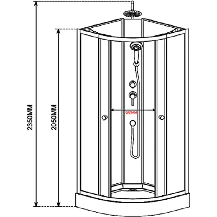 Komplettdusche Fertigdusche Duschkabine Komplettkabine 100x100 Duschtempel NEU – Bild 10