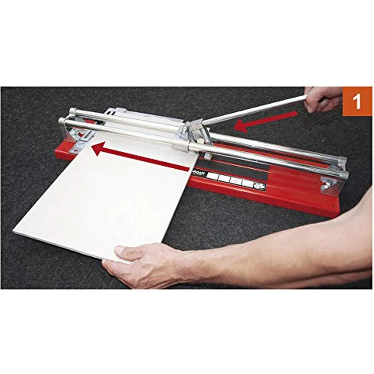 Holtmann GmbH JOKOSIT BASIC CUT 158 W Fliesenschneidmaschine mit HM-Rad, verstellbarer Anschlagwinkel 0-90°, rot lackierte Stahlblechbodenplatte – Bild 2