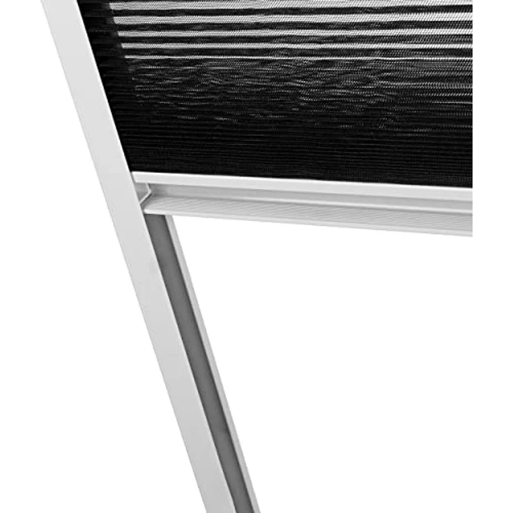 Ventanara® Insektenschutz Dachfensterplissee Fliegengitter Aluprofile Bausatz kürzbar (110 x 160 cm, Dachfensterplissee WEISS) – Bild 5