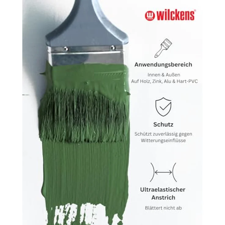 Wilckens Wetterschutzfarbe, RAL 6002, Laubgrün 2,5l Innen & Außenbereich – Bild 3