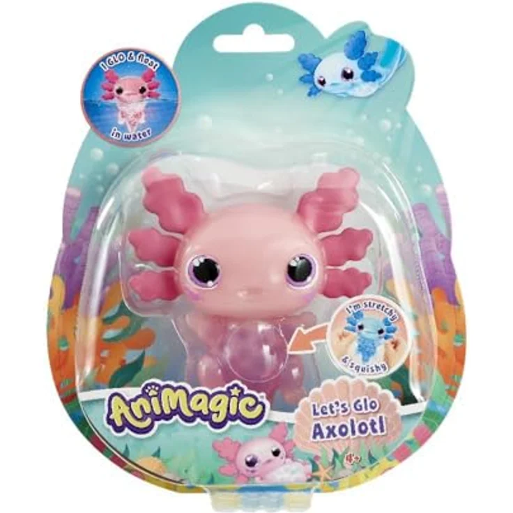 Goliath Animagic Axolotl Assortment (12L), leuchtendes Tierspielzeug zum Schwimmen, rosa/hellblau – Bild 4
