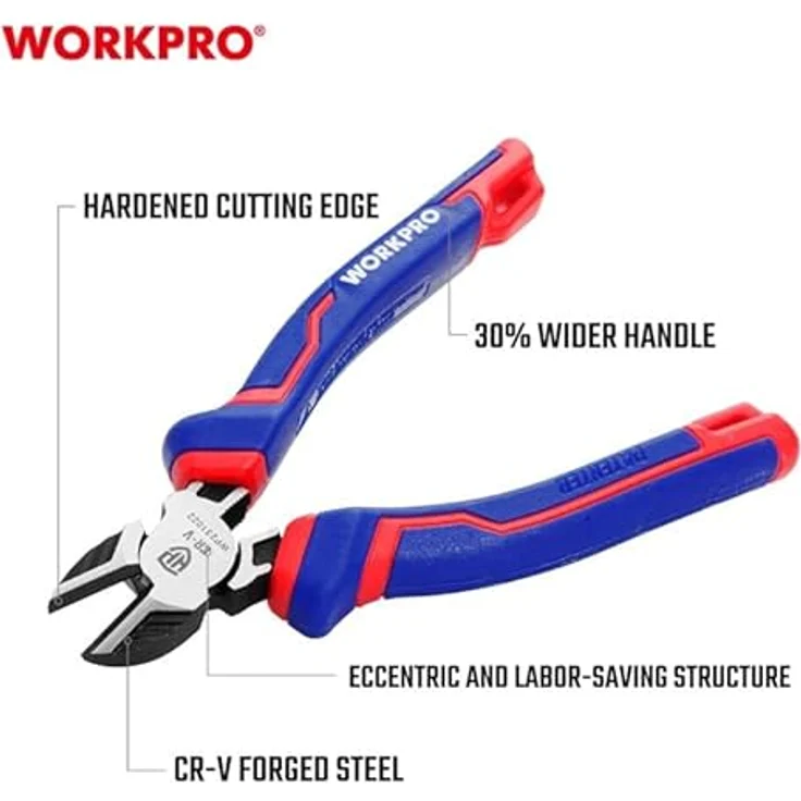 WORKPRO Seitliche Crv-Schneidzange, 15,2 cm, 160 mm, 24 x 9 x 9 - Ergonomisch gestaltete Zange, 24 x 9 x 9, von WORKPRO – Bild 3