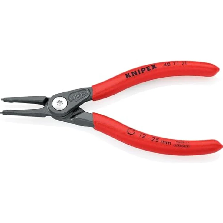 KNIPEX 48 11 J1 Präzisions-Sicherungsringzange für Innenringe in Bohrungen grau atramentiert mit rutschhemmendem Kunststoff überzogen 140 mm – Bild 2