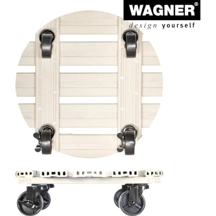 Wagner Multi Roller WPC GH0557, Pflanzenroller Ø 385 mm, Tragkraft 150 kg, lichtgrau – Bild 6