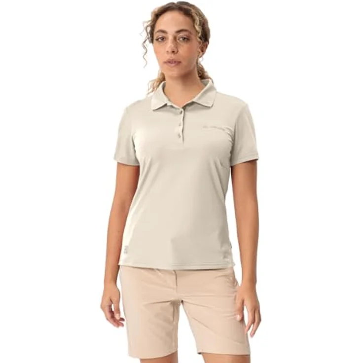 Vaude Essential Polo Shirt, Damen, Beige, Leichtes, atmungsaktives Material, geruchshemmend, Regular Fit – Bild 3