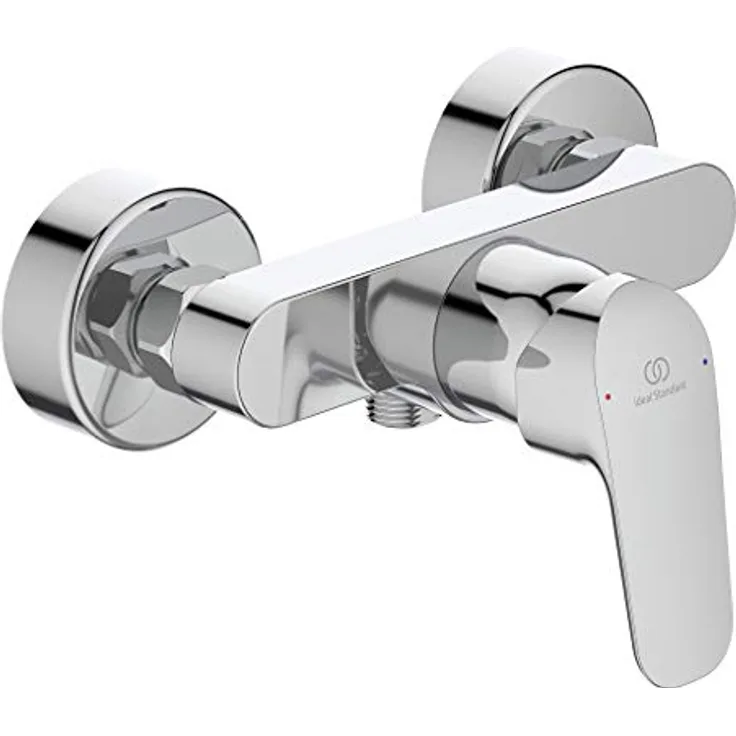 Ideal Standard B1720AA Brausearmatur CERAFLEX | Einhebel-Armatur für Aufputz Montage mit verdeckten S-Anschlüssen und Hebel aus Metall | Oberfläche: Chrom, Ausladung 140 mm, DN 15, 14
