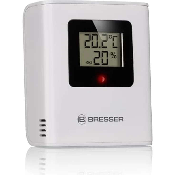 Bresser Funk-Wetterstation Translucidus NV, Wetterstation mit Außensensor, DCF-Funkuhr und Raumklima-Indikator, transparent – Bild 4