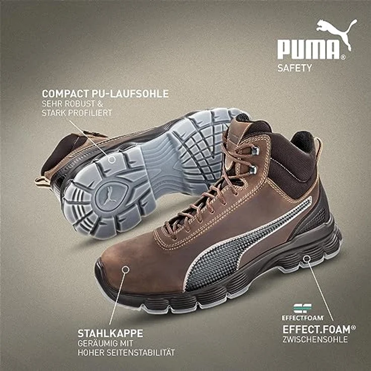 PUMA 630122.42 Condor Sicherheitsschuhe Mid S3 ESD SRC, Größe 42 – Bild 4