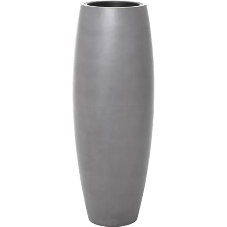VIVANNO Pflanzkübel Bodenvase Fiberglas Magnum, Beton-Design Grau, 100x29 cm, wetterfest und frostsicher für innen und außen