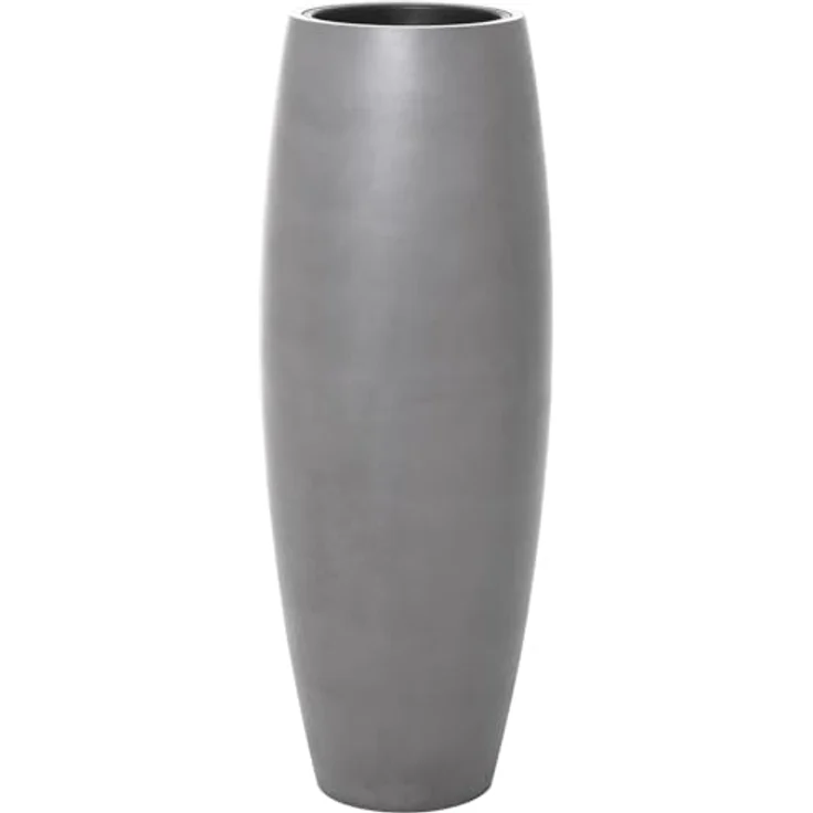VIVANNO Pflanzkübel Bodenvase Fiberglas Magnum, Beton-Design Grau, 100x29 cm, wetterfest und frostsicher für innen und außen – Bild 1