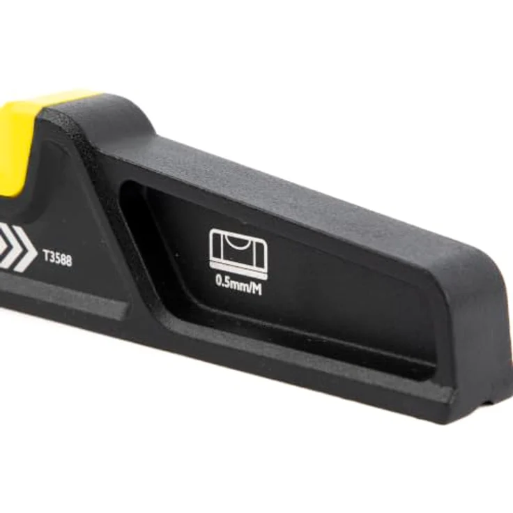 C.K Tools Magnet-Wasserwaage 250 mm, Torpedoform, gefräste V-Nut, 0,5 mm/m, Aluminiumguss, stossfest – Bild 5