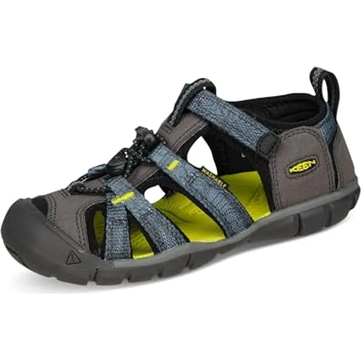 Keen Y Seacamp II CNX, Sicherheitssandalen für Jungen mit flexibler Laufsohle, grau, (16)