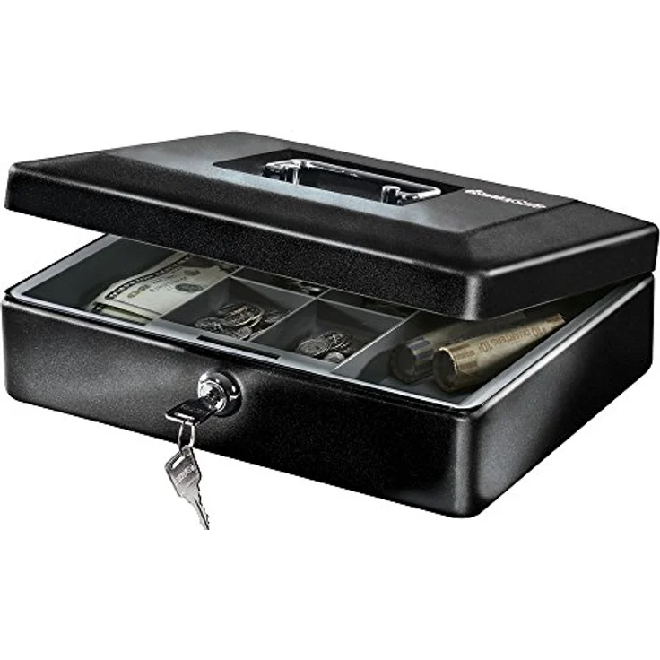 Sentry Safe CB-12 Geldkassette mit Geldfach und Schlüsselschloss, schwarz, Pack of 1 – Bild 1