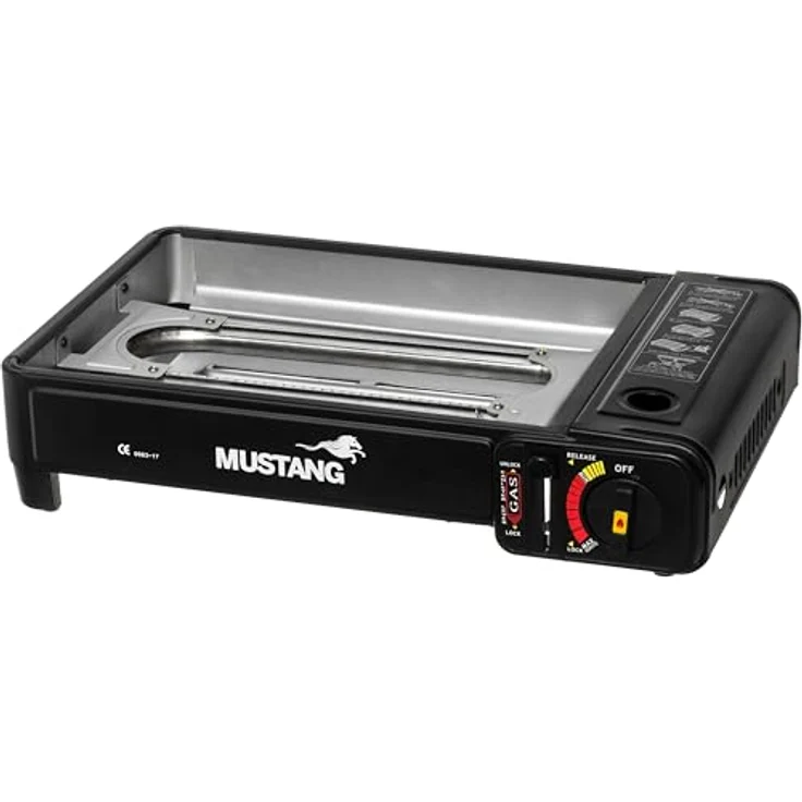 JTI GmbH Mustang Caravan und Marine Gasgrill, Campinggrill 2000 W, kompakt und leicht tragbar, blau – Bild 3