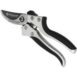 Floraworld Floraworld Gartenschere, Alu Bypass mit hochwertiger, gehärteter Stahlklinge in den Farben Aluminium und Schwarz