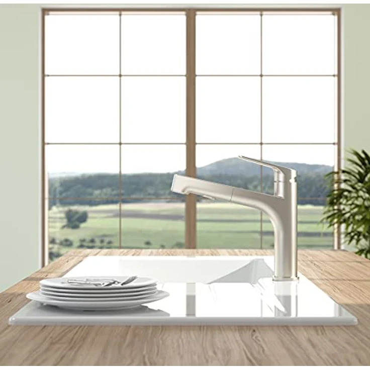 Villeroy & Boch Junis Sky Shower, Küchenarmatur mit herausziehbarer Schlauchbrause, matt schwarz, 2 Strahlarten – Bild 3