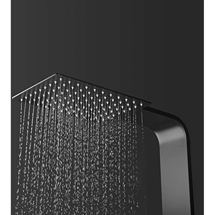 Bernstein Duschsystem NT038 Pro, Edelstahl Thermostat, Schwarz Matt – Bild 5