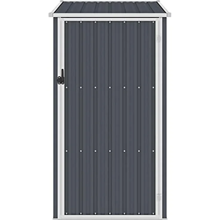 vidaXL Gerätehaus ohne Boden Geräteschuppen Garten Schuppen Gartenhaus Gartenschrank Geräteschrank Anthrazit 87x98x159cm Verzinkter Stahl – Bild 2