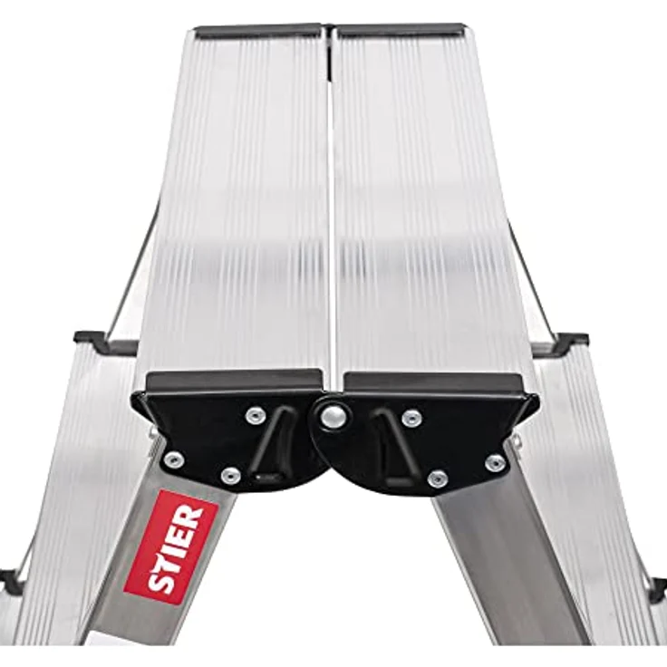 STIER Stufen Stehleiter 2x6 Stufen beidseitig begehbar – Bild 2