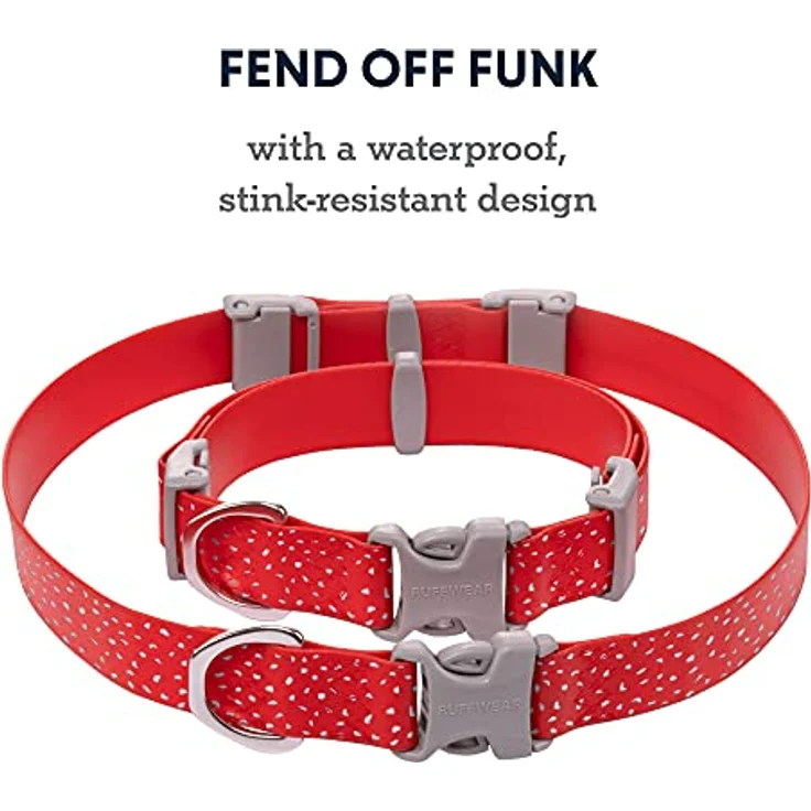 RUFFWEAR Confluence Hundehalsband, wasserdicht und geruchsresistent, verstellbares Hundehalsband, 20"-26", Red Sumac – Bild 3
