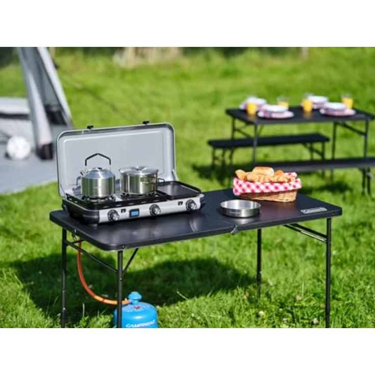 Campingaz Camping Kitchen 2 Maxi CV, Gaskocher mit 2 getrennt regelbaren Gasbrennern und Flameguard Technologie für optimalen Windschutz – Bild 7