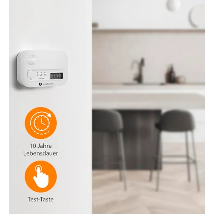 Smartwares FSE-19204 Gasmelder batteriebetrieben detektiert Rauch, Kohlenmonoxid – Bild 5