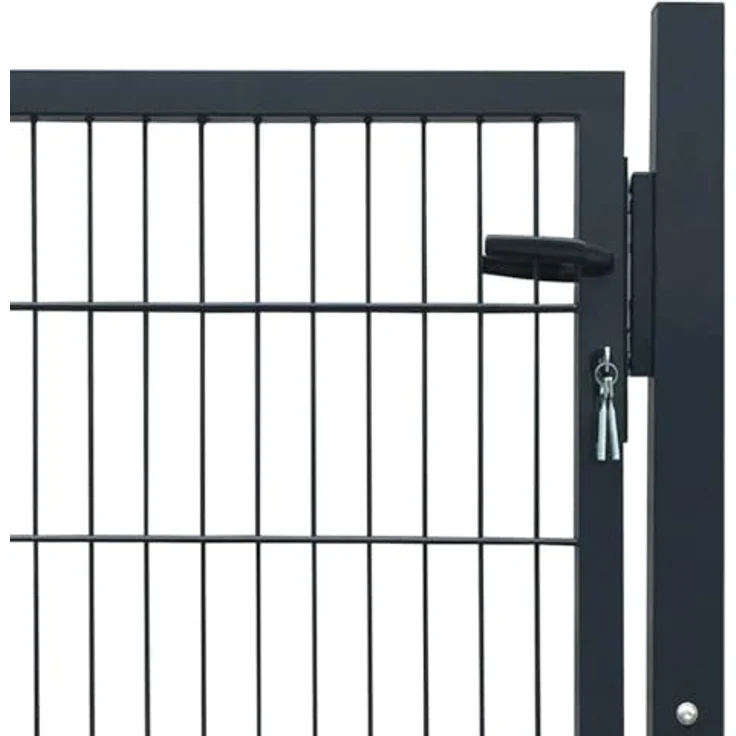 VidaXL 2D Zauntor (Einzeltor) anthrazitgrau 106 x 130 cm – Bild 4
