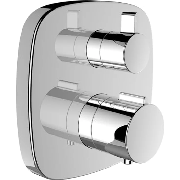 LAUFEN Citytherm Fertigmontageset, Unterputz 2-Griff-Brausethermostat mit Sicherheitsverriegelung, chrom – Bild 1