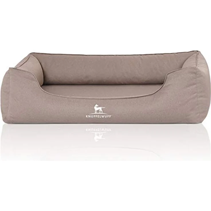 Knuffelwuff orthopädisches wasserabweisendes Hundebett Leon beige/grau XXL – Bild 2