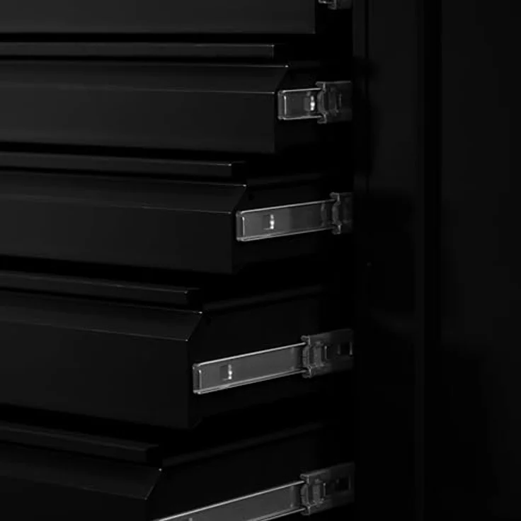 Jan Nowak Werkzeugschrank Darek, Metall mit 7 ausziehbaren Schubladen, Schwarz, H x B x T: 185 x 92 x 50 cm – Bild 4