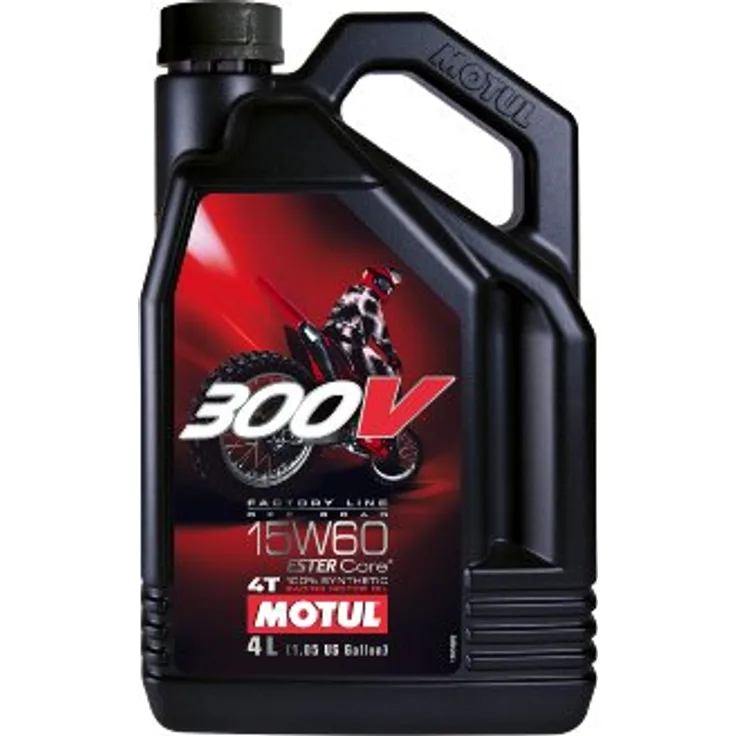 Motul 104138 300V 4T Factory Line Off Road, 15 W-60, 4 L, 300x234x114