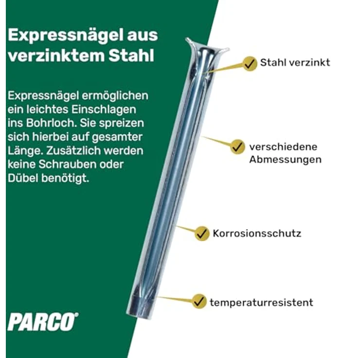PARCO 6016x60 Express Nagel 6 x 60 mm, 200 Stück, 6,0 x 60 mm – Bild 3