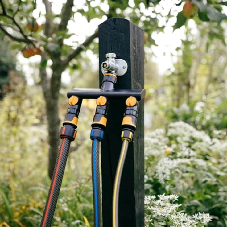 Fiskars 3-Wege-Umschaltventil, Anschluss für Ø 21 mm (G 1/2"), Ø 26,5 mm (G 3/4"), Ø 33,3 mm (G 1"), individuell steuerbare Wasserflüsse – Bild 5