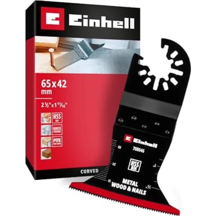 Einhell Tauchsägeblatt Bi-Metall 65 mm, für Metall- und Holzbearbeitung, PTFE-Finishing, 42 mm Eintauchtiefe, schnell wechselbar – Bild 1