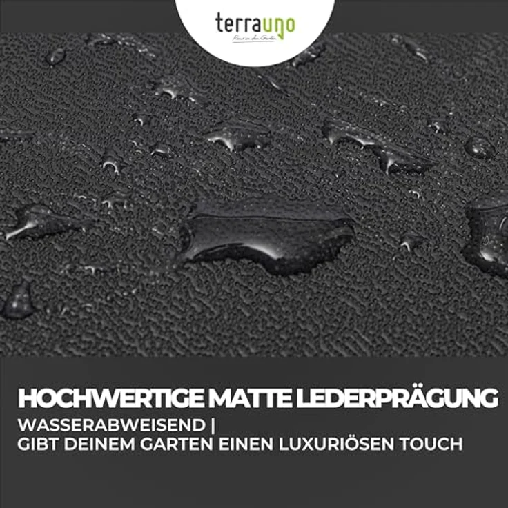 TerraUno Sichtschutzstreifen für Doppelstabmatten, Polypropylen, 100% blickdicht, UV-beständig, Anthrazit RAL 7016, 26m x 19cm Rolle, Lederoptik, Made in Germany – Bild 2
