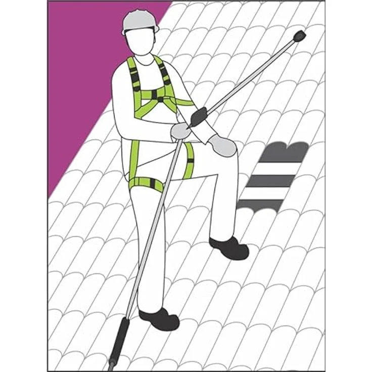 Kratos Safety Dach-Set, komplettes Absturzsicherung-Set mit Falldämpfer 15m, blau – Bild 5