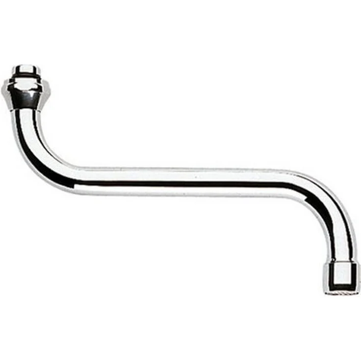 Grohe Spültischarmatur 13084000, S-Auslauf 200 mm für Küchen-Wandbatterien, verchromt mit Mousseur und GROHE StarLight Oberfläche – Bild 1