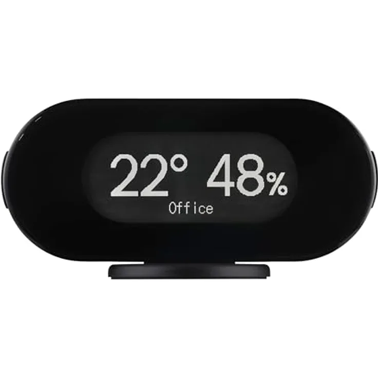 Jacob Jensen Klimastation, Wetterstation mit E-Ink-Anzeige, Schwarz, verbindet bis zu 4 Sensoren
