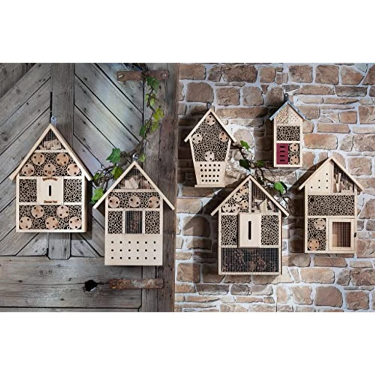 CULT at home Insektenhotel und Nistkasten Höhe 38 cm - Schmetterlingshaus Marienkäferhotel Bienenhotel aus Holz – Bild 5