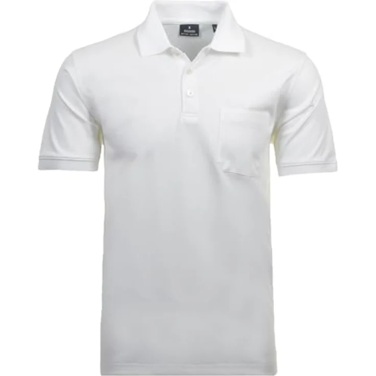RAGMAN Poloshirt Herren Softknit-Polo, einfarbig mit Brusttasche, Knopfleiste - Blau – Bild 2