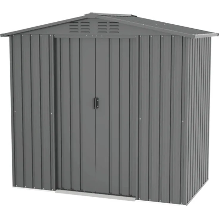 Tepro Gerätehaus Flex Shed M, anthrazit, Stahlblech, Maße: 201,8 x 118,6 x 182,5 cm