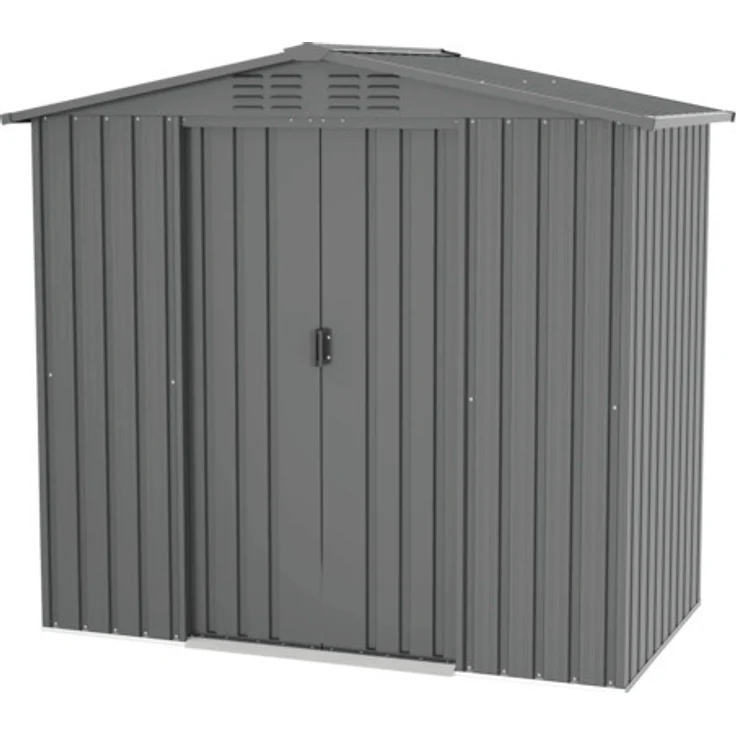 Tepro Gerätehaus Flex Shed M, anthrazit, Stahlblech, Maße: 201,8 x 118,6 x 182,5 cm