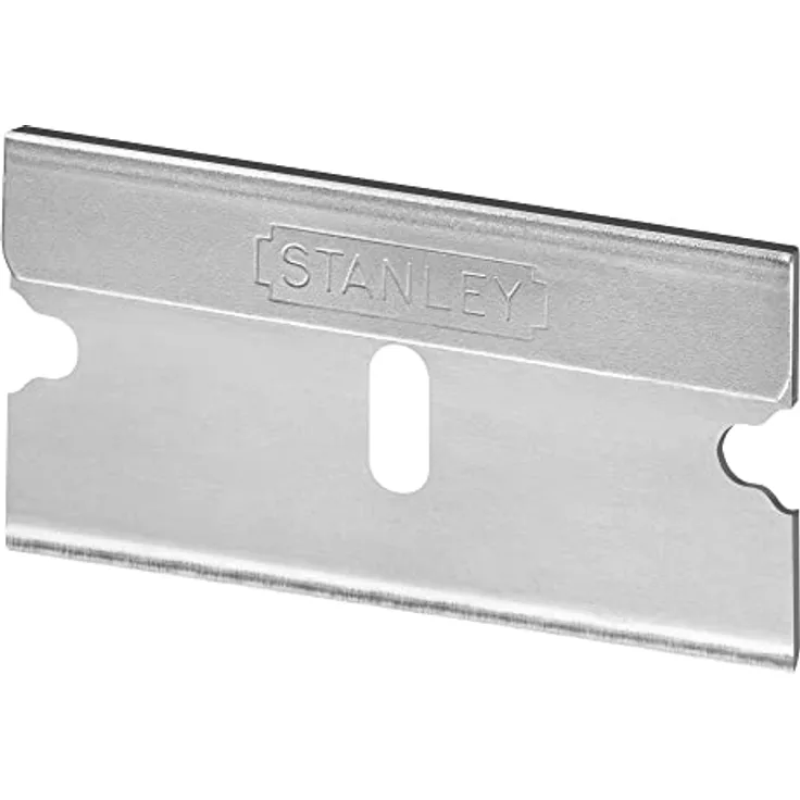 Stanley Ersatzklingen 0-28-510 (für Stanley Glasschaber 0-28-500, leicht austauschbar, zum Entfernen von Farbresten, Plakatresten auf Glas, Türen, Fenster, Fliese, 100 Stück)