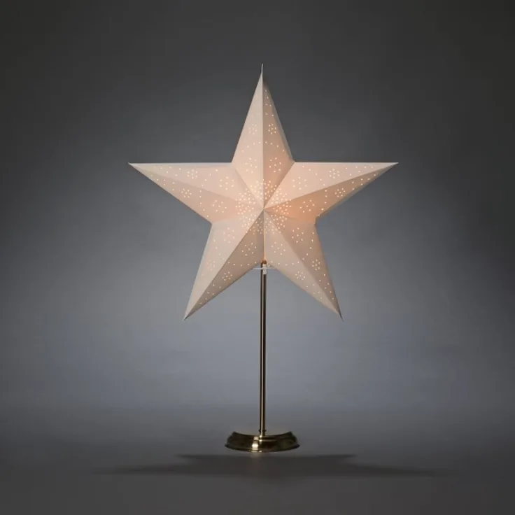 Konstsmide 1750-280  Leichte Dekorationsfigur  Messing  Weiß  Metall  Papier  IP20  1 Lampen  E14