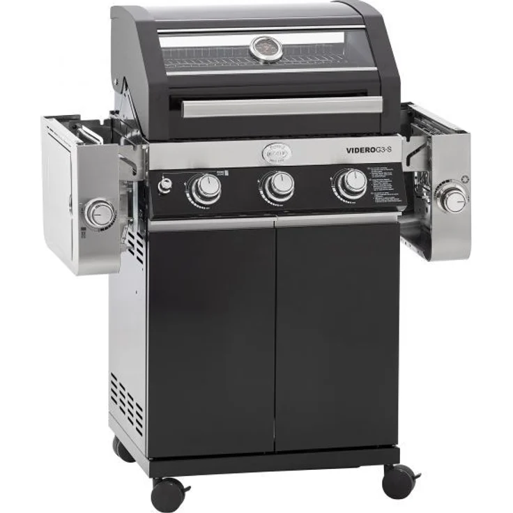 Rösle Gasgrill BBQ-Station VIDERO G3-S Vario+ schwarz 3 Hauptbrenner 2.700 cm² Grillfläche 2 Seitenablagen Edelstahl – Bild 3