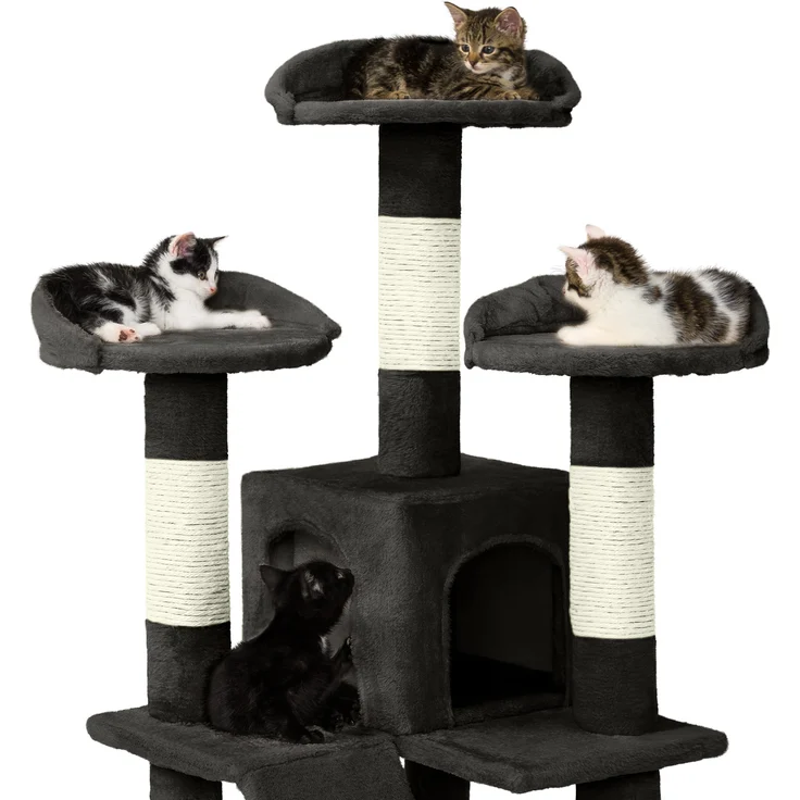 tectake Kratzbaum Mogli 170cm - schwarz – Bild 3