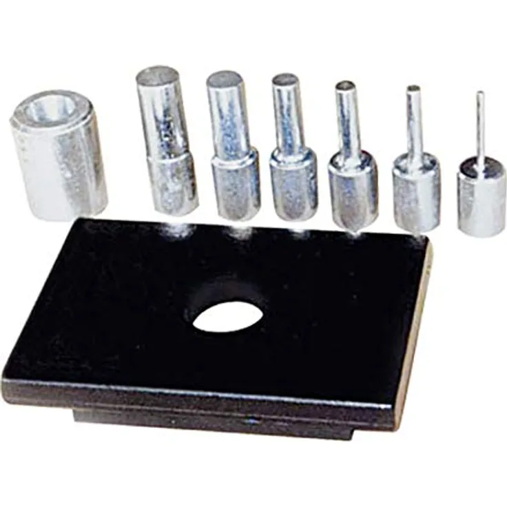 Metallkraft 6-teiliger Druckdornsatz mit Lochplatte | WPP 20