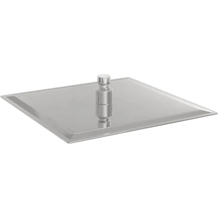 vidaXL Regenduschkopf Edelstahl 304 25x25 cm Quadrat, Anti-Kalk-Düsen, 196 Düsen, Silikon - Hochglanzschwarz – Bild 6