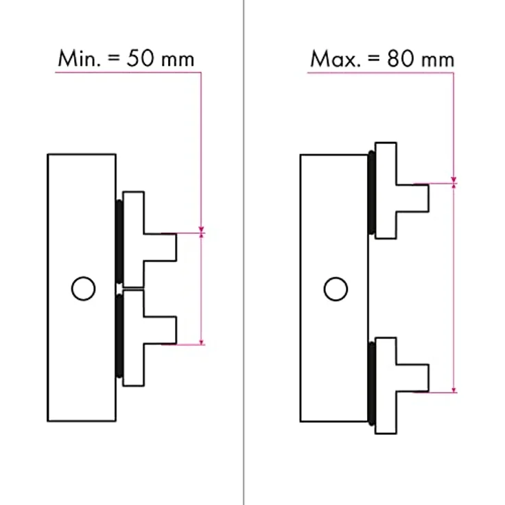 EBERTH Vierbackenfutter 100 mm, 4" Selbstzentrierend mit 1"-8TPI Gewinde, inkl. Spannwerkzeug, präzises Drechselbank Zubehör – Bild 5