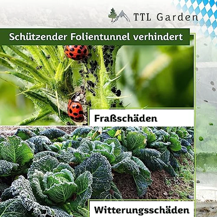 TTL Garden Folientunnel Set Flex“ mit PE Folie - Beet Tunnel Bögen Foliengewächshaus – Bild 7